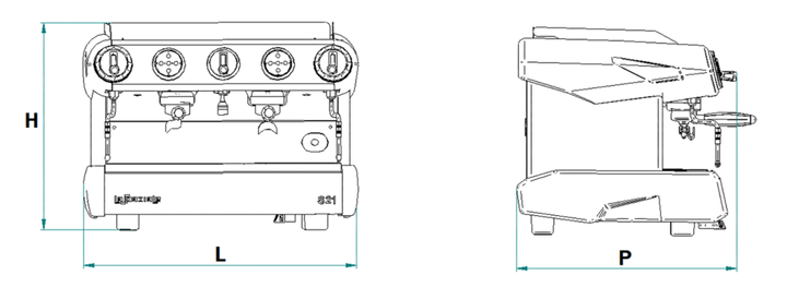 La Spaziale S21 Espresso Machine - High Capacity, Lever Steam Wands, Commercial Coffee Machine