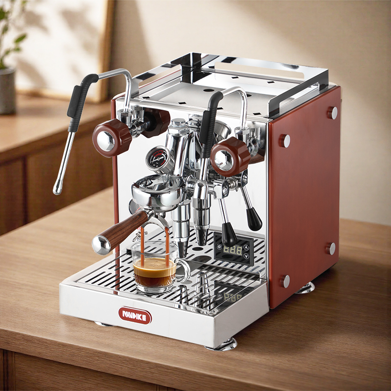 Commercial Single-Group Semi-Automatic Espresso Machine with Stainless Steel Body for Café Use