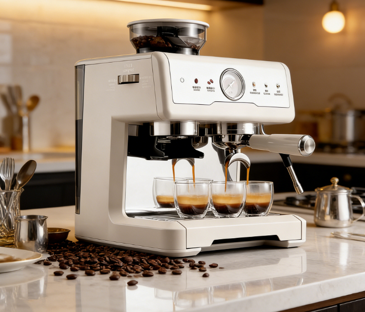 Home Kitchen Dual Boiler Espresso Coffee Machine with Precise Temperature Control