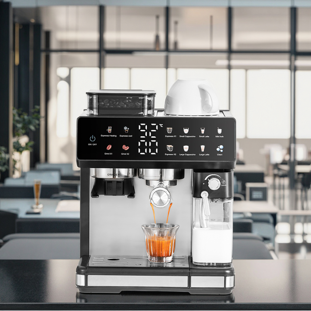 Fully Automatic 20-Bar Touch Screen Espresso Coffee Machine for Home & Commercial Use