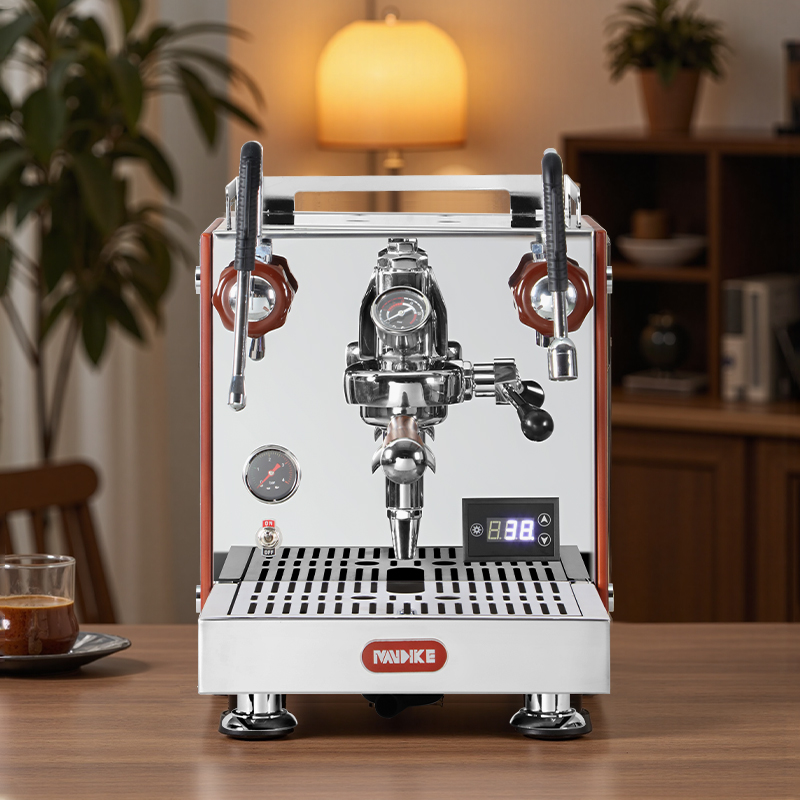 Commercial Single-Group Semi-Automatic Espresso Machine with Stainless Steel Body for Café Use